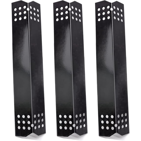 YIMING Porcelain Steel Grill Tool Sets, Black - 3 pcs