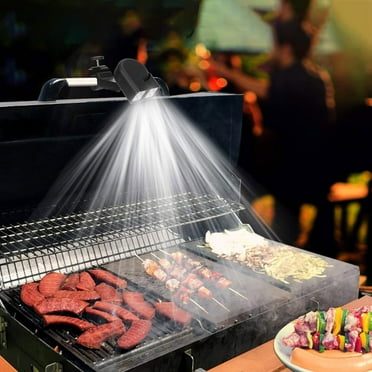 Grill Light BBQ Grilling Accessories,Outdoor Portable Bright Dual Lamp Head Smoker BBQ Accessories for Grill Handle,Suit for Barbecues and Cycling Lighting,Fathers Day Gifts for Men