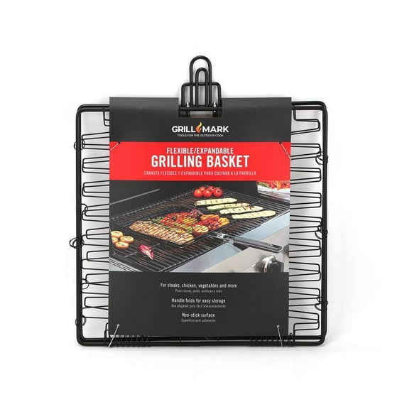 Grill Mark 8083974 13 x 12 in. Black & Silver Steel Grill Basket