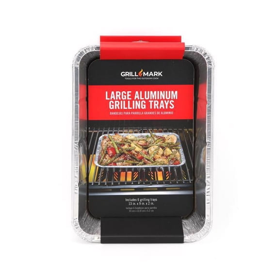 Grill Mark 8083992 Silver Aluminum Grilling Pan, Pack of 6