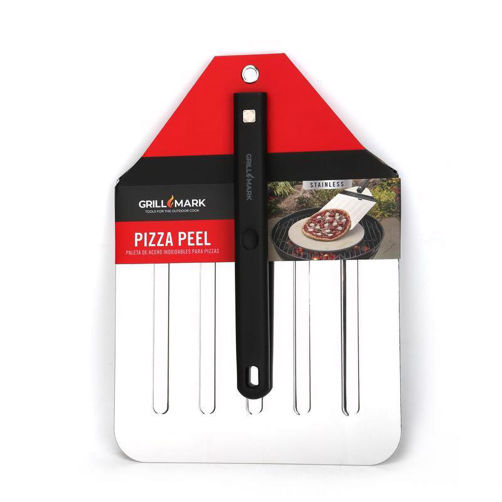Grill Mark Stainless Steel Black and Silver Pizza Peel
