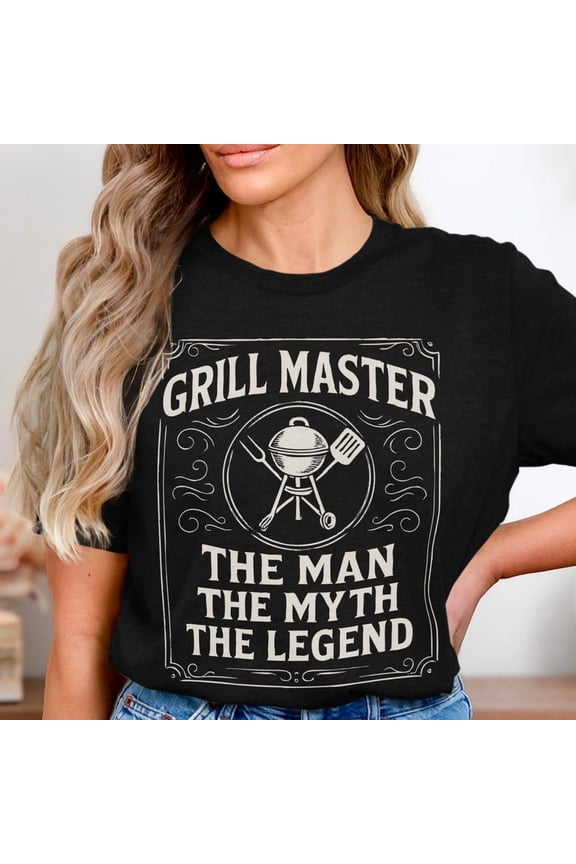 Grill Master BBQ King Funny Barbecue Cooking Legend Art Graphic Tee for men & women up to 5XL