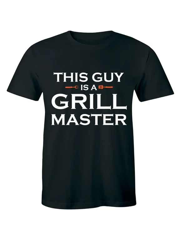 Grill Master Barbecue Dad Fathers Day Graphic Gift Design Style T-Shirt
