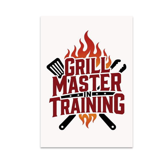 Grill Master In Training Wall Art - BBQ Enthusiast - 13x19 Poster Print