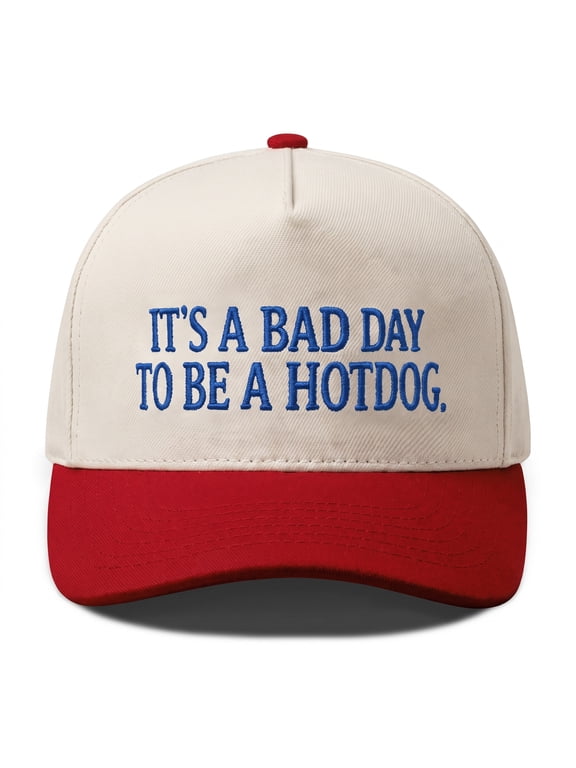 Grill Master Novelty Hat - It's a Bad Day to be a Hotdog Embroidered Cap for BBQ Lovers & Outdoor Cooking Enthusiasts
