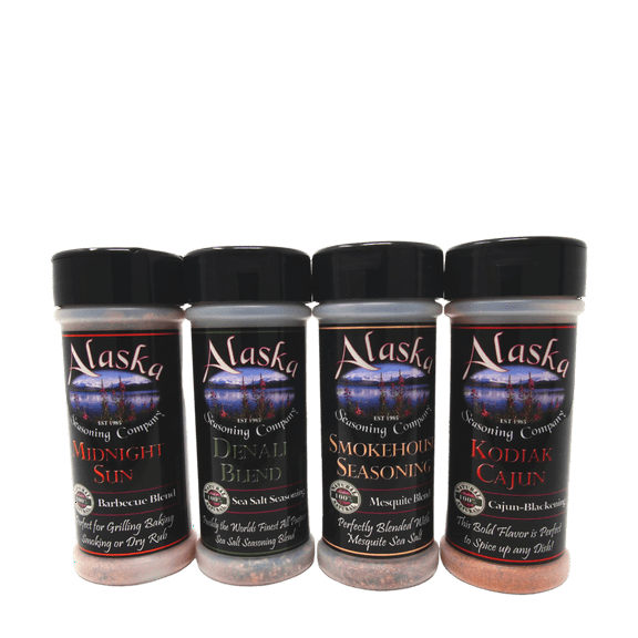 Grill Master Seasoning Mix Collection - 100% Natural Mixed Spices & Seasonings/Dry Rubs - Grilling Blends- 4 Pack - Alaska Seasoning Company