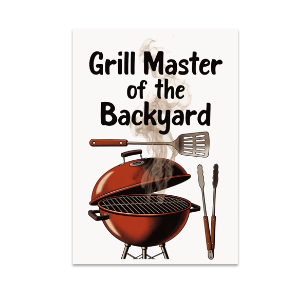 Grill Master of the Backyard - BBQ Enthusiast - 13x19 Poster Print