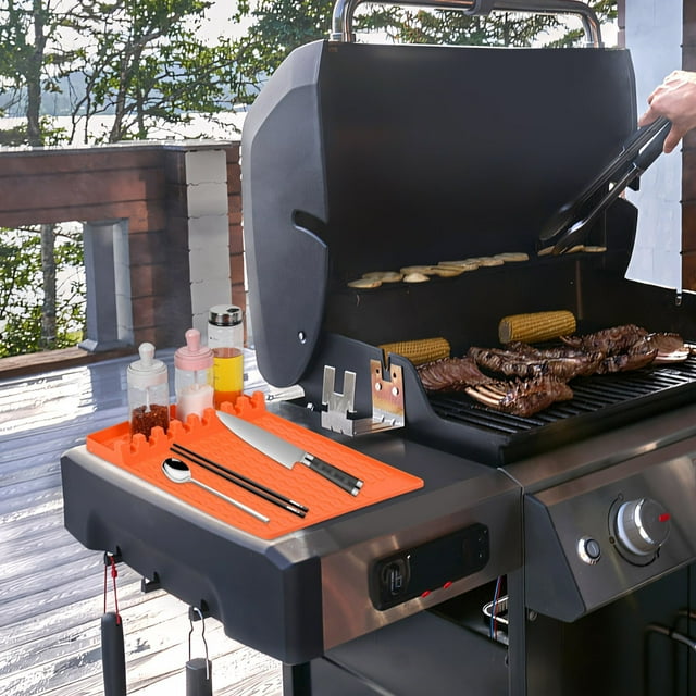 Grill Mat for Composite Deck Silicone Griddle Tools Mat Silicone Grill Mats for Outdoor Grill