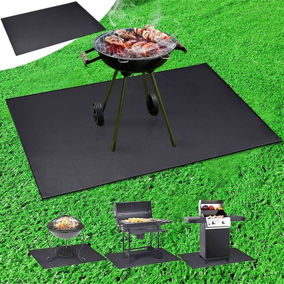 Under Grill Mat for Outdoor Grill,Heat Resistant Grill Mat,Fireproof & Waterproof & Oil-Resistant BBQ Mats for Grilling to Protect the Deck,Patio,Pavers,Easy to Clean Indoor Fireplace Mat Non-slip