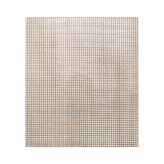 Grill Mesh Mat, Non-stick 11.8x15.7 in Trimmable BBQ Cooking Mat for Outdoor Grilling Easy to Clean Reusable Mesh Sheet for Gas Charcoal Grill Use, Brown