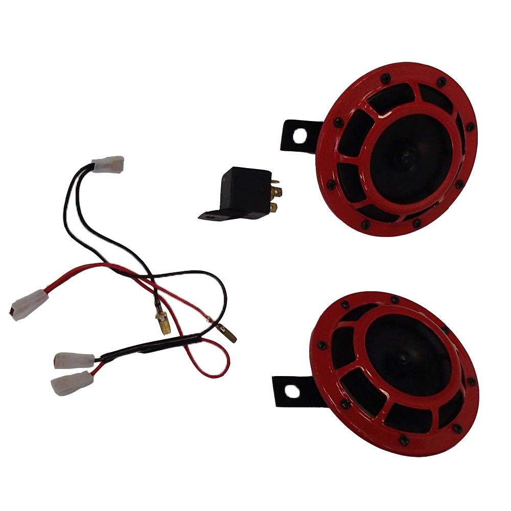 Grill Mount 12v Red Super Loud Horn Set Fits Mitsubishi ASX iMiEV L200