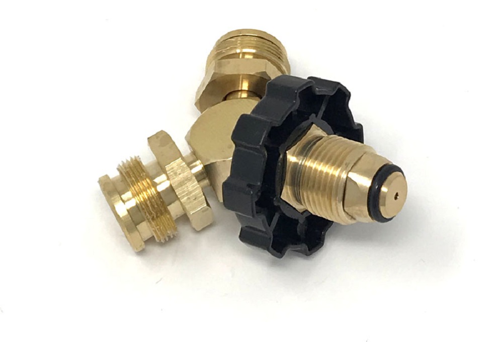 Grill Parts Zone Propane Male Tee Adapter 21 by 20 Throwaway Cylinder