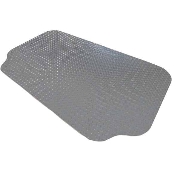 Under The Grill Protective Deck and Patio Mat for BBQ Grills, Gas Grills, Charcoal Grills, Turkey Fryers and Pellet Smokers, 36" x 63", Diamond Plate, 8D-075-36C-5.3