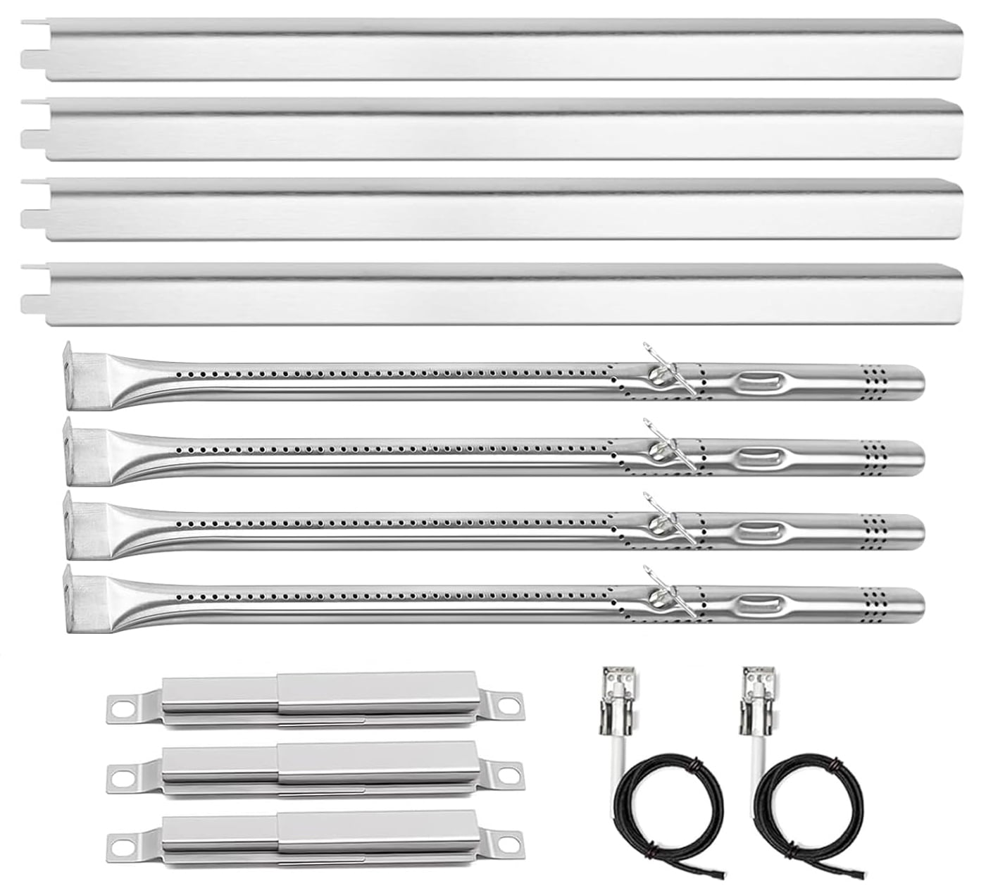 Grill Replacement Parts for Charbroil Performance 4 Burner Gas Grill 463365021 463365522 463352521, Grill Burners Kit with Heat Plate, Crossover Tube, Igniter