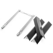 Grill Replacement Parts for Weber Spirit I & II 200 with Front Control, Spirit E210, E220, S210, S220, 18"" Burner Tube Pipe and 15.3"" Flavorizer Bar