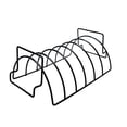 thumbnail image 1 of Grill Rib Rack for BBQ, Large Non-Stick Stainless Steel Rib Roast Rack Holder for Grilling to Hold 6 Rib Rack (Black), 1 of 5