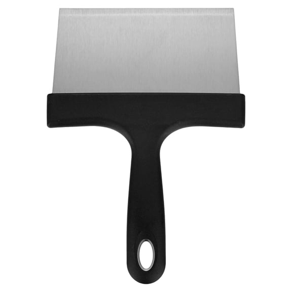 Grill Scraper, 9.1 Inch Stainless Steel Heavy Duty Griddle Scraper with Handle for Cooking/Barbecue, Outdoor Barbecue Flipper Tools [Black]