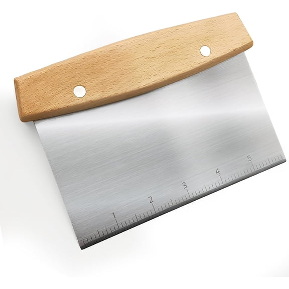 Grill Scraper, Stainless Steel Food Scraper with Handle – Heavy Duty Grill Scraper for Outdoor Grill, Flat Top Grill Cleaner, BBQ Tools & Accessories for Easy Grease and Stain Removal (Style 02)