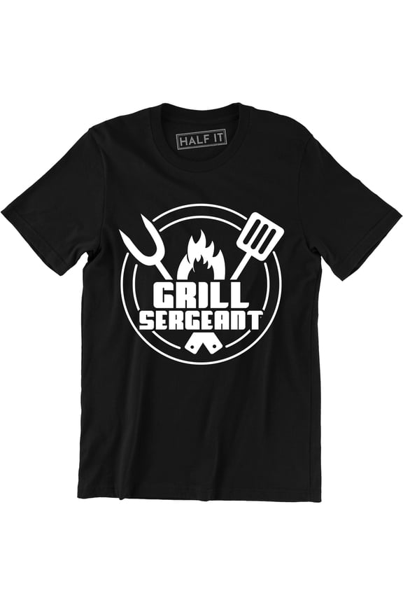 Grill Sergeant Mens Funny BBQ Gift Present BBQ Chef Fathers Day Cook Hat T-Shirt