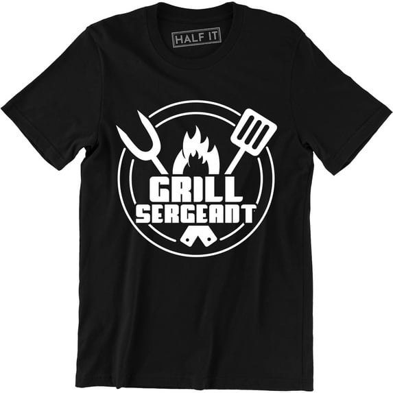 Grill Sergeant Mens Funny BBQ Gift Present BBQ Chef Fathers Day Cook Hat T-Shirt