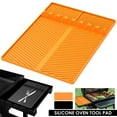 thumbnail image 1 of Grill Side Shelf Mat Silicone Griddle Tool Mat with 8 Slot Anti-Slip Grill Holder Pad Heat-Resistant BBQ Utensil Mat Kitchen Countertop Spatula Mat 15.94×11.42inch for Grilling, 1 of 7