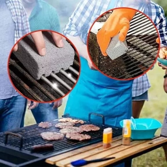 Grill Stone Cleaning Brick - Griddle Grills Cleaning Kit Block Pumice Stone for Removing Stains BBQ Grease, 5 Count