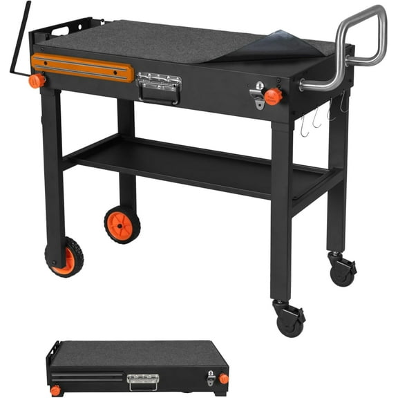 Grill Table For 22 and 17 Inch Griddle, Grill Carts Outdoor With Wheels, Used for Multiple Brands, Foldable Quickly Stand Suitable for Travel/Camping And Outdoor Meals