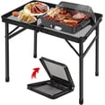 thumbnail image 1 of Grill Table Camping Table Portable Folding Table,Height Adjustable Collapsible with Mesh Desktop,Lightweight Metal Table for Camp, BBQ, Picnic, RV, Outdoor Cooking, Travel, 1 of 2