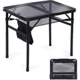 thumbnail image 1 of Grill Table, Outdoor Table, Card Table, Portable Grill Table, Adjustable Heights Camping Table with Mesh Bag & Cup Holders - N/A 35.43"D x 23.62"W x, 1 of 5