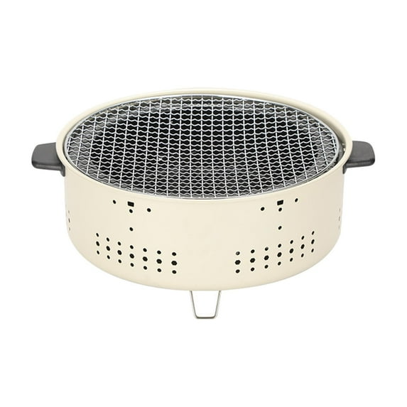 Grill Tabletop Furnace with Grill Grid Barbecue Wood Burning Camp for Hiking, Patio, Camping, BBQ