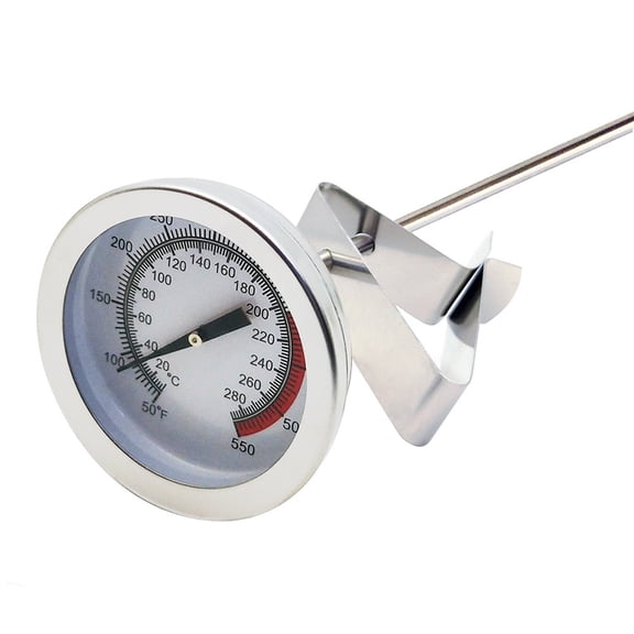 Grill Thermometers Deep Frying Thermometer with Stainless Steel Speed Reading Dial Thermometer Used for Stewing Syrup And Cooking Delicious Grilled Meat Soup 40Cm