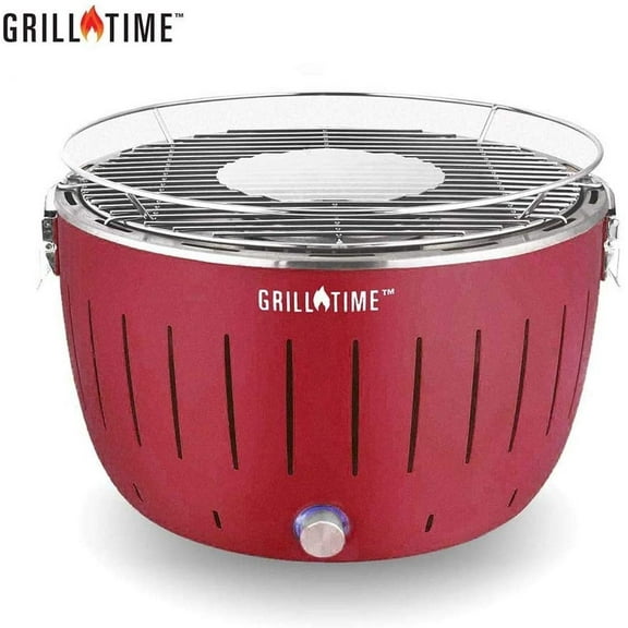 Grill Time Tailgater GT Regular Pack Portable Charcoal Grill - Red