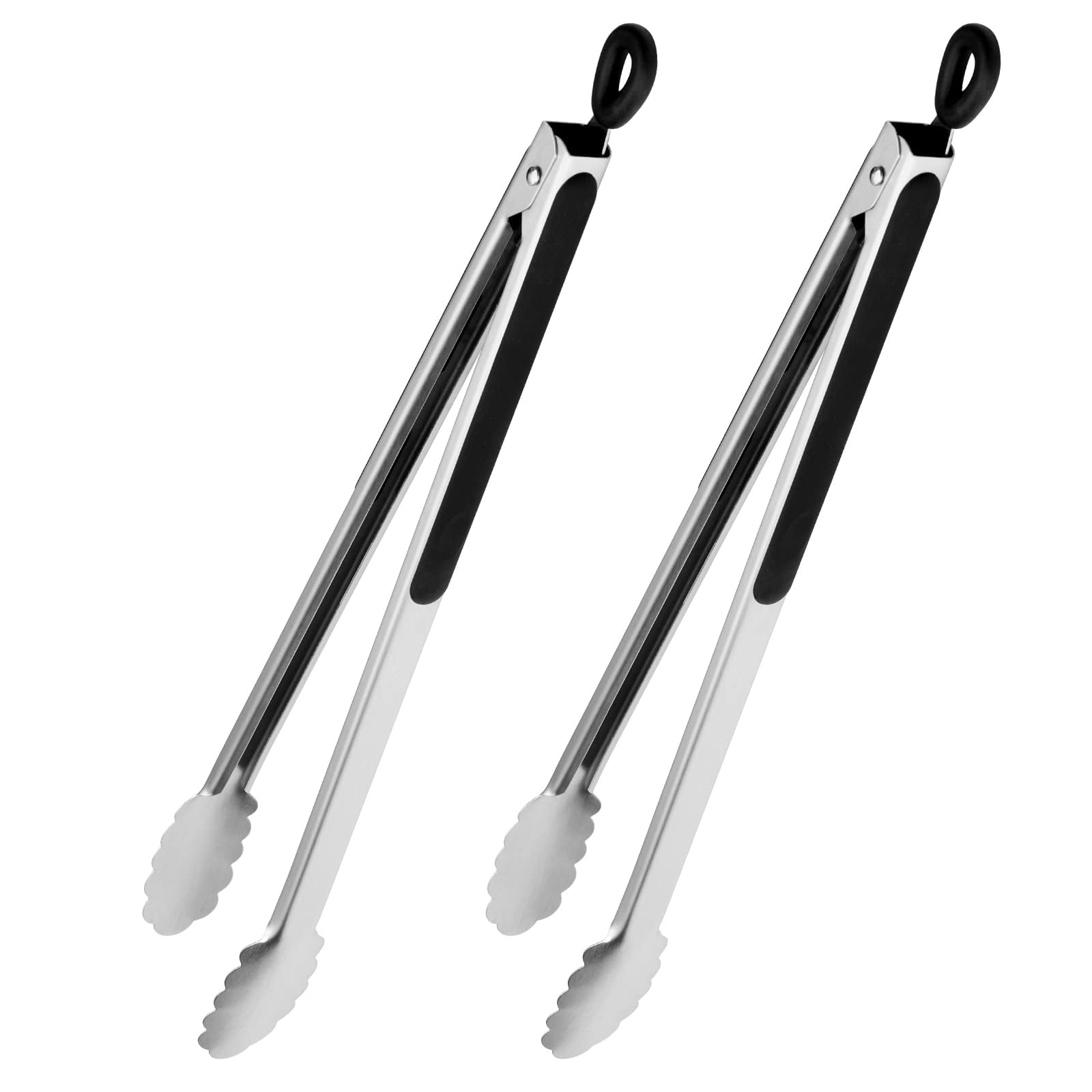 Grill Tongs, 17 Inch EC36 Extra Long BBQ Tongs, Premium Stainless Steel ...