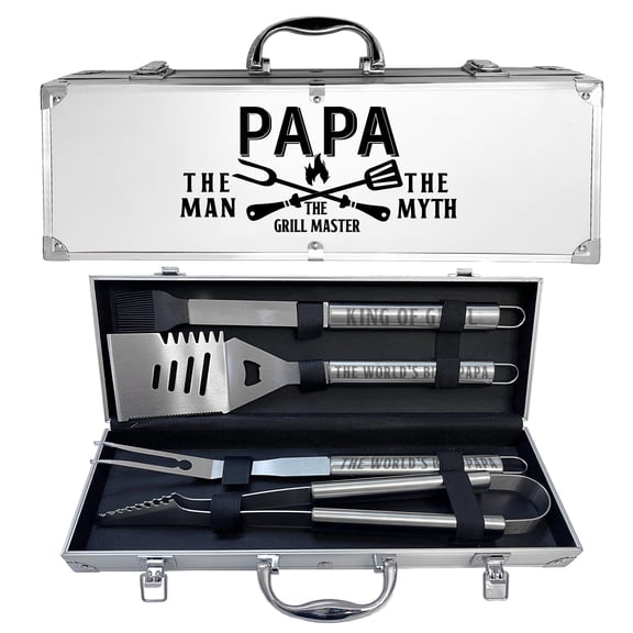 Grill Tool Set PAPA Color Stainless Steel Grilling Accessories for Backyard BBQ