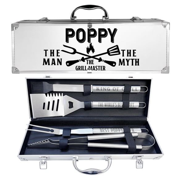 Grill Tool Set Poppy Heavy Duty Stainless Steel Backyard BBQ Utensils