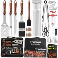 39-Piece Consiwa Stainless Steel BBQ Grill Accessories Set