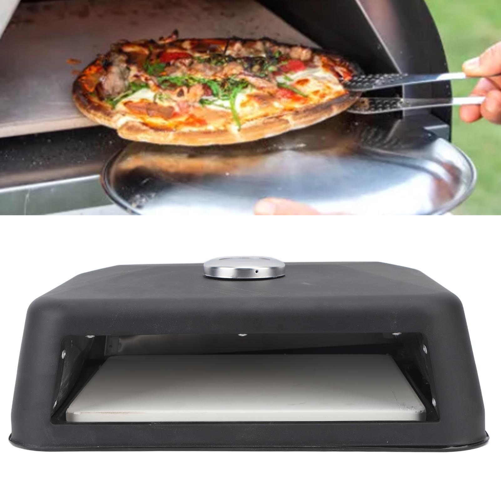 Grill Top Pizza Oven, Black Grill Top Pizza Maker Multifunctional With