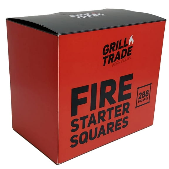 Grill Trade Fire Starters for Wood Stove - Fireplace Starter- Fire Starter Squares- 288 Pieces Fire Starters for Fireplace, Campfires, Grill, Fire Pit, Barbeque - Indoor Outdoor Fire Starters