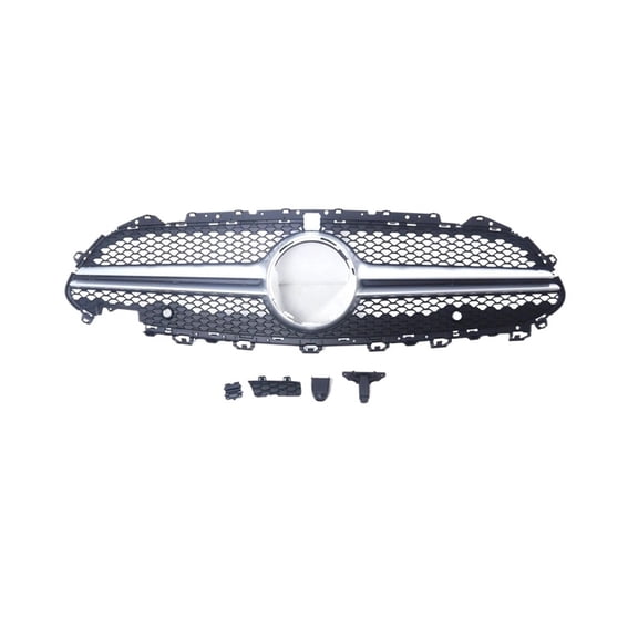 Grill Upper Grille For Mercedes-Benz CLS Class C257 W257 CLS400 CLS450 2019-2022 AMG Style Silver/Black Front Bumper Hood Mesh