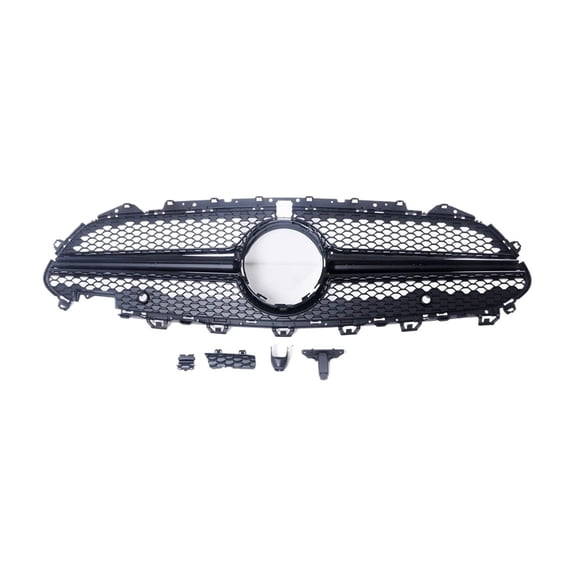 Grill Upper Grille For Mercedes-Benz CLS Class C257 W257 CLS400 CLS450 2019-2022 AMG Style Silver/Black Front Bumper Hood Mesh