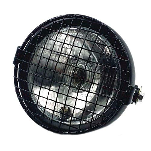 Grill Vintage Motorcycle Side Mount Headlight Head Light Lamp for Harley Honda Kawasaki Suzuki Yamaha Cafe Racer Bobber Cruiser CB GN 125 XL Custom