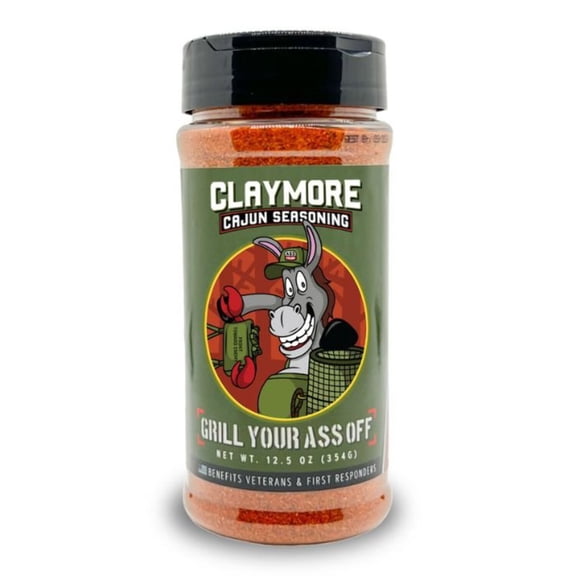 Grill Your As* Off Claymore Cajun Seasoning Spicy Blend for Meats & Seafood MSG & Gluten Free USA Made & Veteran Owned