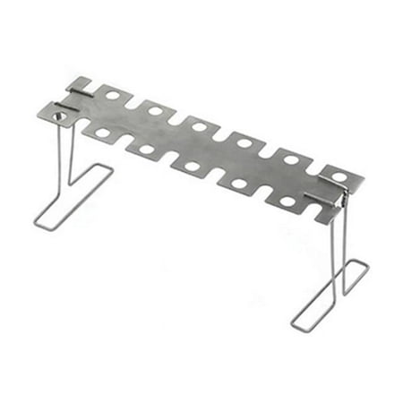 Grill Zone Jr. EZ Legs & Wings Rack, Brushed Silver