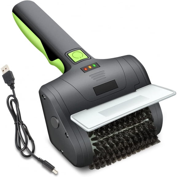 GrillGladiator Pro: Ultimate Wireless Electric BBQ Grill Brush with Integrated Scraper, Heavy-Duty Grate Scrubber with High-Torque Rotating Wire Bristles for Camping & Pro Kitchens, Green