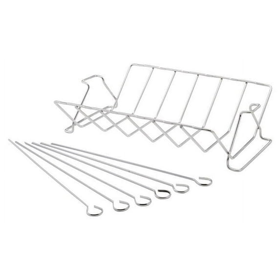 GrillMark 41617 Grill Rib Roast Rack, Stainless Steel - Walmart.com