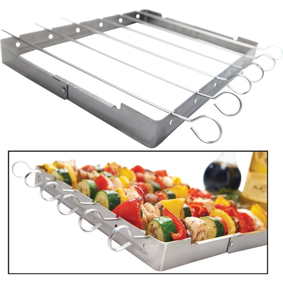 GrillPro 41338 Stainless Steel Shish Kebab Set