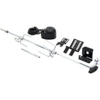 GrillPro Heavy-Duty Black and Silver Rotisserie Kit