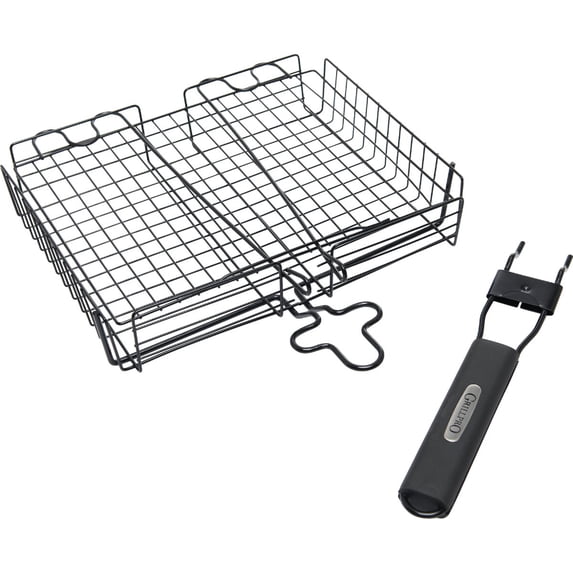 GrillPro Deluxe Broiler Grill Basket - Non-Stick Steel - 9.5 In. W x 12 In. L