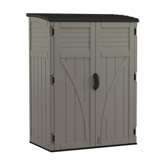 GrillTown Foot Vertical Shed Waterproof Resin, 4.42 x 2.71' x 114.3 lbs, Multicolored
