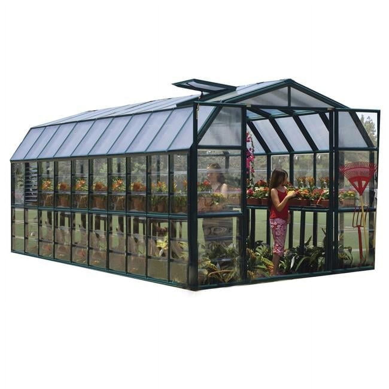 GrillTown Prestige 2 8’ x 20’ Walk-In Greenhouse, Clear Panels